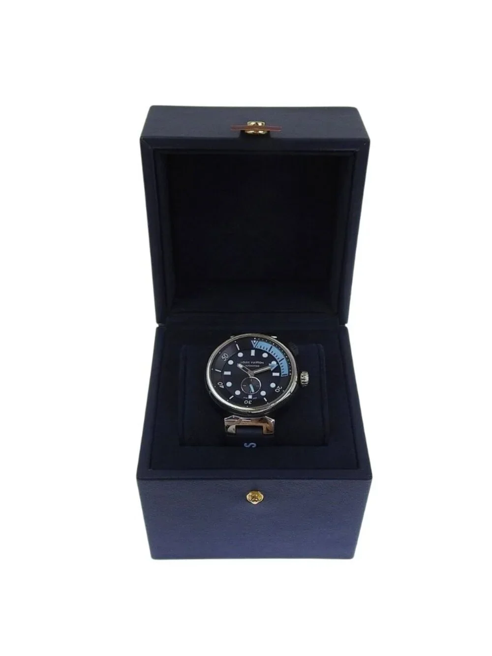 Louis Vuitton Tambour Street Stainless Steel Rubber Automatic Winding Analog